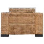 Sillón con cojines ratán natural de vidaXL, Sillones - Ref: Foro24-283081, Precio: 318,15 €, Descuento: %