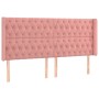 Cama box spring colchón y LED terciopelo rosa 180x200 cm de vidaXL, Camas y somieres - Ref: Foro24-3139762, Precio: 602,13 €,...