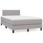 Cama box spring con colchón tela gris claro 120x200 cm de vidaXL, Camas y somieres - Ref: Foro24-3139881, Precio: 357,48 €, D...