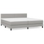 Cama box spring con colchón tela gris claro 200x200 cm de vidaXL, Camas y somieres - Ref: Foro24-3139921, Precio: 587,88 €, D...