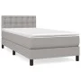 Box spring bed with light gray fabric mattress 90x200 cm by vidaXL, Beds and slatted bases - Ref: Foro24-3140345, Price: 281,...