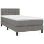 Cama box spring con colchón tela gris oscuro 100x200 cm de vidaXL, Camas y somieres - Ref: Foro24-3140354, Precio: 320,41 €, ...