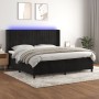 Cama box spring colchón y LED terciopelo negro 200x200 cm de vidaXL, Camas y somieres - Ref: Foro24-3139705, Precio: 647,97 €...