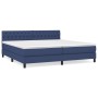 Cama box spring con colchón tela azul 200x200 cm de vidaXL, Camas y somieres - Ref: Foro24-3140327, Precio: 613,72 €, Descuen...