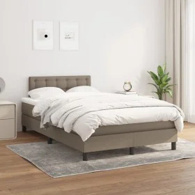 Cama box spring con colchón tela gris taupe 120x200 cm de vidaXL, Camas y somieres - Ref: Foro24-3140365, Precio: 346,92 €, D...