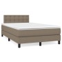 Cama box spring con colchón tela gris taupe 120x200 cm de vidaXL, Camas y somieres - Ref: Foro24-3140365, Precio: 346,74 €, D...