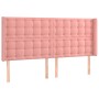 Cama box spring colchón y LED terciopelo rosa 200x200 cm de vidaXL, Camas y somieres - Ref: Foro24-3139828, Precio: 629,42 €,...