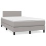 Cama box spring con colchón tela gris claro 120x200 cm de vidaXL, Camas y somieres - Ref: Foro24-3139961, Precio: 359,71 €, D...