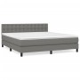 Cama box spring con colchón tela gris oscuro 180x200 cm de vidaXL, Camas y somieres - Ref: Foro24-3140394, Precio: 604,94 €, ...