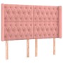Cama box spring colchón y LED terciopelo rosa 160x200 cm de vidaXL, Camas y somieres - Ref: Foro24-3139756, Precio: 587,24 €,...