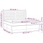 Cama box spring colchón y LED terciopelo verde oscuro 200x200cm de vidaXL, Camas y somieres - Ref: Foro24-3139766, Precio: 80...