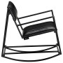 Silla mecedora de cuero auténtico negro de vidaXL, Mecedoras - Ref: Foro24-282905, Precio: 156,84 €, Descuento: %