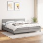 Cama box spring con colchón tela gris claro 200x200 cm de vidaXL, Camas y somieres - Ref: Foro24-3140001, Precio: 580,76 €, D...