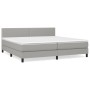 Cama box spring con colchón tela gris claro 200x200 cm de vidaXL, Camas y somieres - Ref: Foro24-3140001, Precio: 580,76 €, D...