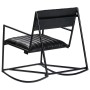 Silla mecedora de cuero auténtico negro de vidaXL, Mecedoras - Ref: Foro24-282905, Precio: 156,84 €, Descuento: %