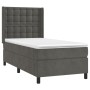 Cama box spring colchón y LED terciopelo gris oscuro 90x190 cm de vidaXL, Camas y somieres - Ref: Foro24-3139776, Precio: 340...