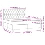 Cama box spring colchón y LED terciopelo gris claro 160x200 cm de vidaXL, Camas y somieres - Ref: Foro24-3139751, Precio: 571...