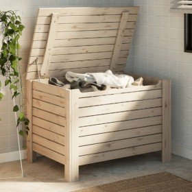 Caja de almacenaje con tapa RANA madera maciza pino 80x49x54 cm en Baúles de almacenamiento | Comprar online en Foru.es