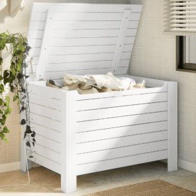 Caja de almacenaje y tapa RANA madera maciza blanca 100x49x54cm en Baúles de almacenamiento | Comprar online en Foru.es
