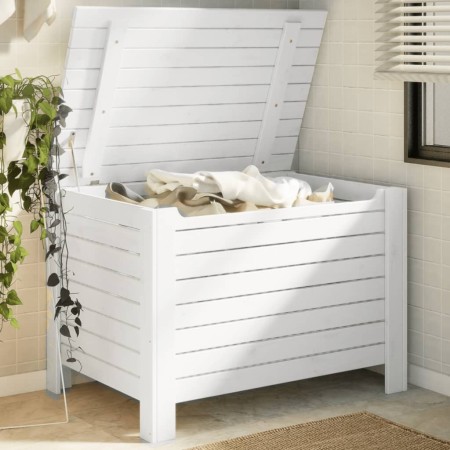 Caja de almacenaje y tapa RANA madera maciza blanca 100x49x54cm en Baúles de almacenamiento | Comprar online en Foru.es