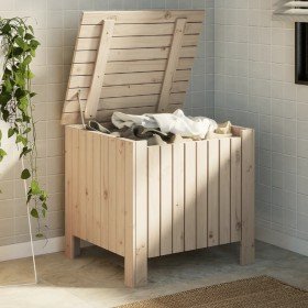 Caja de almacenaje con tapa RANA madera maciza pino 60x49x54 cm en Baúles de almacenamiento | Comprar online en Foru.es