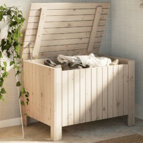 Caja de almacenaje con tapa RANA madera maciza pino 80x49x54 cm en Baúles de almacenamiento | Comprar online en Foru.es
