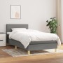 Cama box spring con colchón tela gris oscuro 100x200 cm de vidaXL, Camas y somieres - Ref: Foro24-3140434, Precio: 307,96 €, ...