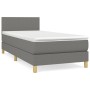 Cama box spring con colchón tela gris oscuro 100x200 cm de vidaXL, Camas y somieres - Ref: Foro24-3140434, Precio: 307,96 €, ...