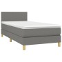 Cama box spring con colchón tela gris oscuro 100x200 cm de vidaXL, Camas y somieres - Ref: Foro24-3140434, Precio: 307,96 €, ...