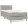 Cama box spring con colchón tela gris claro 90x200 cm de vidaXL, Camas y somieres - Ref: Foro24-3140425, Precio: 296,35 €, De...
