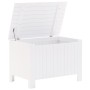 Caja de almacenaje y tapa RANA madera maciza blanca 80x49x54 cm en Baúles de almacenamiento | Comprar online en Foru.es