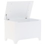 Caja de almacenaje y tapa RANA madera maciza blanca 80x49x54 cm en Baúles de almacenamiento | Comprar online en Foru.es