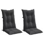 Cojines silla respaldo alto 2 uds tela gris antracita melange en Decoración | Comprar online en Foru.es