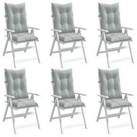 Cojines para silla respaldo alto 6 uds tela gris claro melange en Decoración | Comprar online en Foru.es