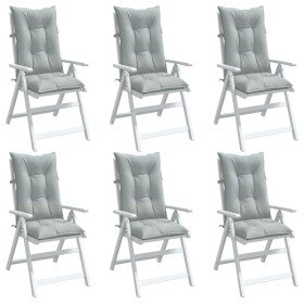 Cojines para silla respaldo alto 6 uds tela gris claro melange en Decoración | Comprar online en Foru.es