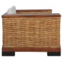 Sillón con cojines ratán natural marrón de vidaXL, Sillones - Ref: Foro24-283078, Precio: 275,49 €, Descuento: %