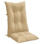 Cojines silla respaldo alto 2 uds tela beige melange 120x50x7cm en Decoración | Comprar online en Foru.es