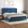 Cama box spring colchón y LED terciopelo azul oscuro 200x200 cm de vidaXL, Camas y somieres - Ref: Foro24-3139827, Precio: 69...