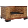 Sillón con cojines ratán natural marrón de vidaXL, Sillones - Ref: Foro24-283078, Precio: 275,49 €, Descuento: %