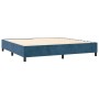 Cama box spring colchón y LED terciopelo azul oscuro 200x200 cm de vidaXL, Camas y somieres - Ref: Foro24-3139827, Precio: 69...