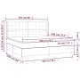 Box spring bed with mattress and LED dark blue velvet 200x200 cm by vidaXL, Beds and slatted bases - Ref: Foro24-3139827, Pri...