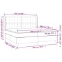 Cama box spring colchón y LED terciopelo azul oscuro 200x200 cm de vidaXL, Camas y somieres - Ref: Foro24-3139827, Precio: 69...