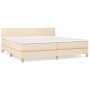 Cama box spring con colchón tela color crema 200x200 cm de vidaXL, Camas y somieres - Ref: Foro24-3140486, Precio: 545,02 €, ...