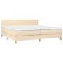 Cama box spring con colchón tela color crema 200x200 cm de vidaXL, Camas y somieres - Ref: Foro24-3140486, Precio: 545,02 €, ...