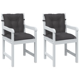 Cojines silla respaldo bajo 2 ud tela gris antracita melange en Decoración | Comprar online en Foru.es