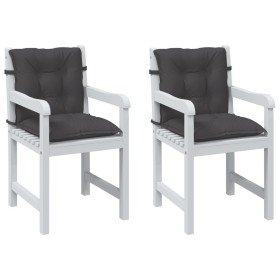 Cojines silla respaldo bajo 2 ud tela gris antracita melange en Decoración | Comprar online en Foru.es