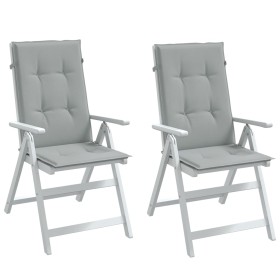 Cojines para silla respaldo alto 2 uds tela gris claro melange en Decoración | Comprar online en Foru.es