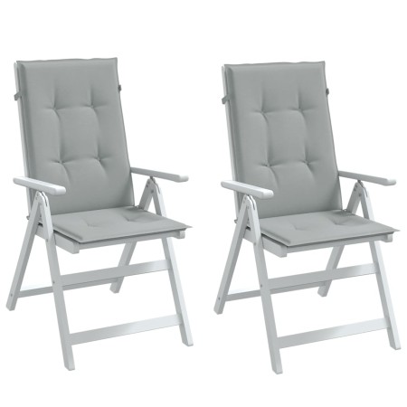 Cojines para silla respaldo alto 2 uds tela gris claro melange en Decoración | Comprar online en Foru.es
