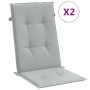 Cojines para silla respaldo alto 2 uds tela gris claro melange en Decoración | Comprar online en Foru.es