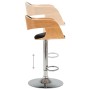 Taburete de cocina de madera curvada y cuero sintético negro de vidaXL, Taburetes de cocina - Ref: Foro24-283121, Precio: 150...